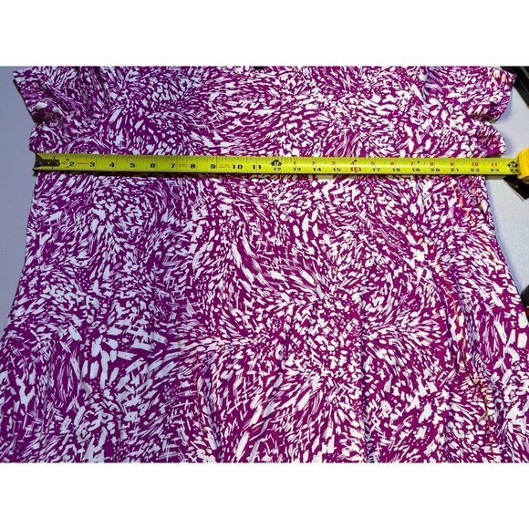 JM Collection XXL Rayon Span Knit Top Purple Fizz Short Sleeve Made In Indonesia - Picture 5 of 9